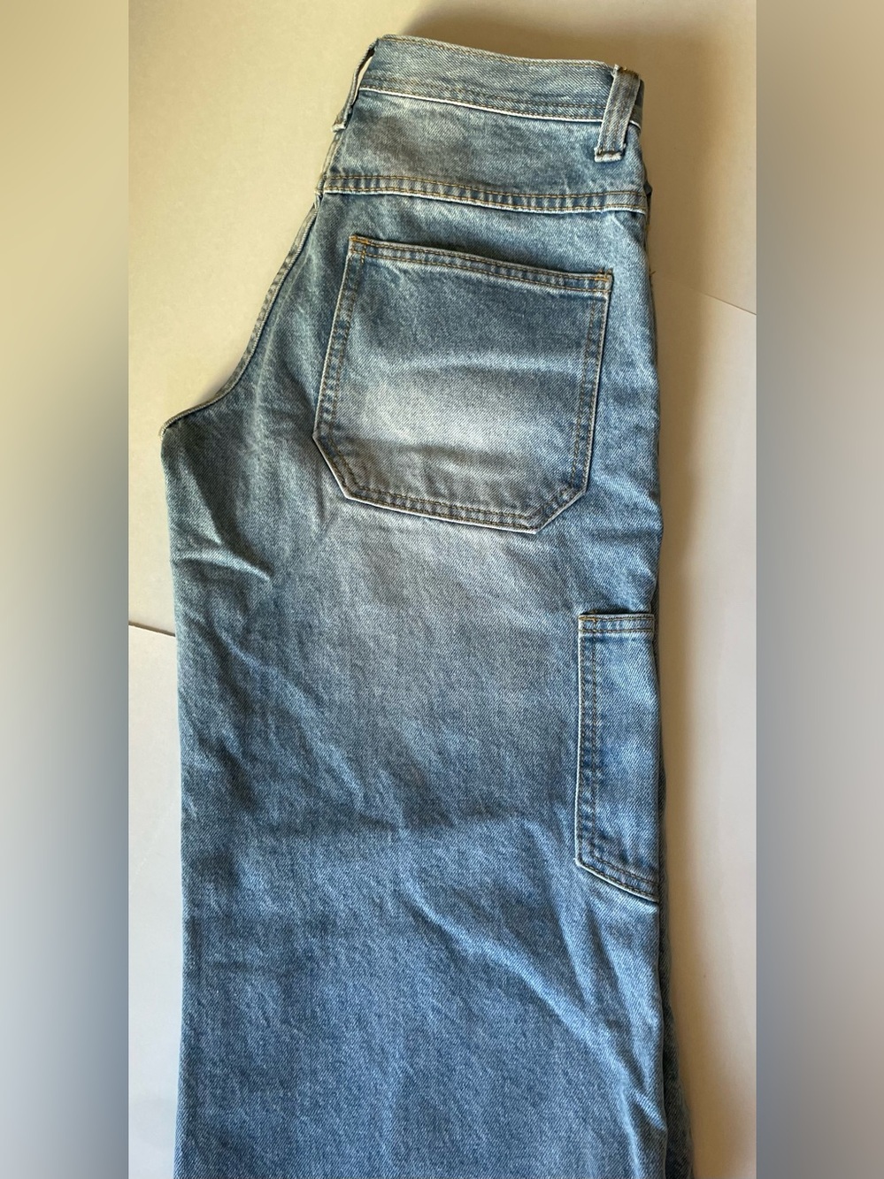 Brandy Melville John Galt Light Blue Straight Low Rise Denim Jeans - Picture 7 of 7
